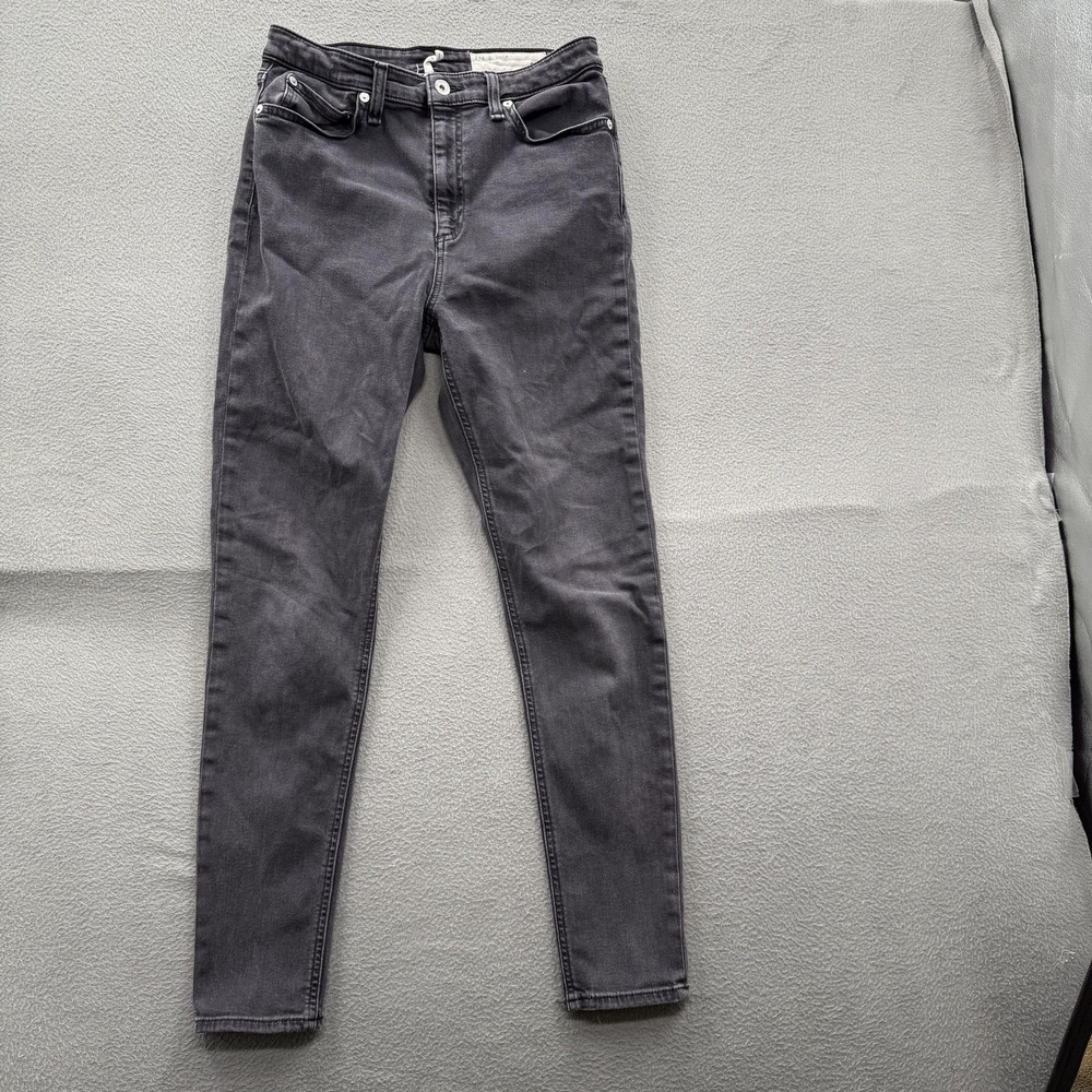 Rag & Bone Jeans Womens 28 Charcoal Wash High Rise Skinny Nina Stretch Denim